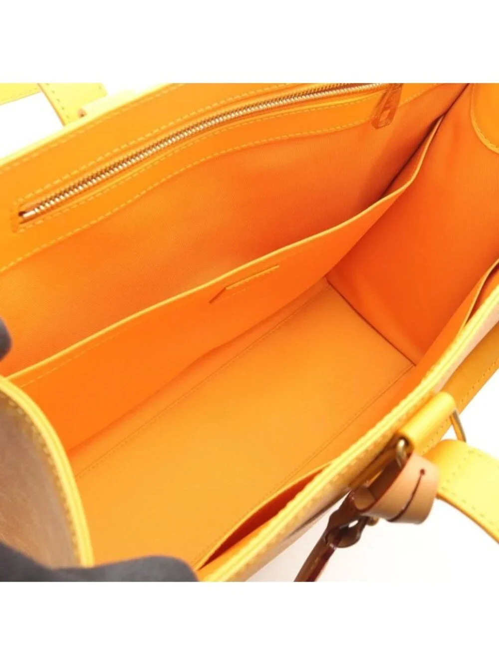 Louis Vuitton Tote Bag Sac Plat 24 H Yellow Leather
